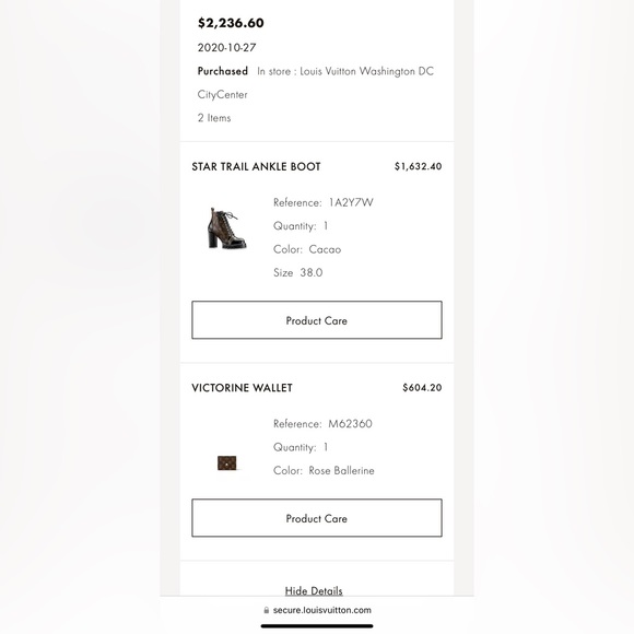 **SOLD** Authentic Louis Vuitton Star Trail Ankle boot Size 38 - Picture 13 of 13